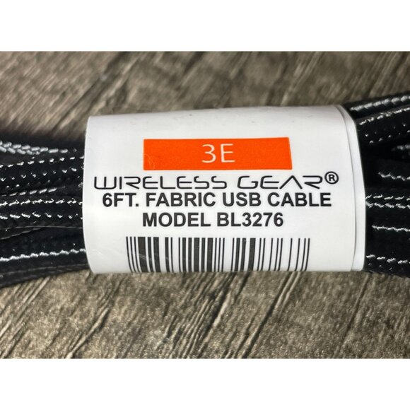 USB-2.0 Type C to Lightning 6' Black fabric for iPhone Apple iPad laptop 3E - Picture 4 of 8